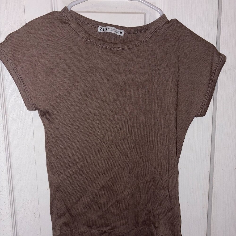 Fitted Brown Shirt